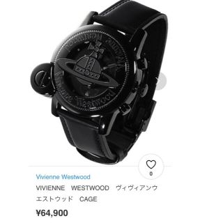 ヴィヴィアンウエストウッド(Vivienne Westwood)の【火曜日まで早い者勝ち】VIVIENNE　WESTWOOD　CAGE ブラック(腕時計(アナログ))