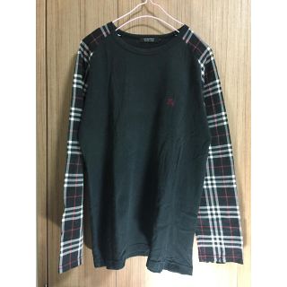 バーバリーブラックレーベル(BURBERRY BLACK LABEL)の人気デザインノバチェックのロンT(Tシャツ/カットソー(七分/長袖))