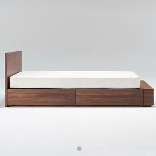 MUJI (無印良品) - 【無印良品】収納付きベッド(シングル、ヘッド