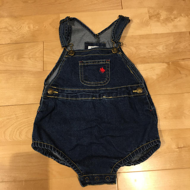 しまむら(シマムラ)のほぼ未使用　polo baby 80cm デニム　サロペット キッズ/ベビー/マタニティのベビー服(~85cm)(ロンパース)の商品写真