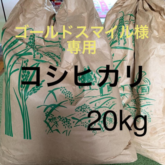 ゴールドスマイル様　　コシヒカリ20kg 食品/飲料/酒の食品(米/穀物)の商品写真
