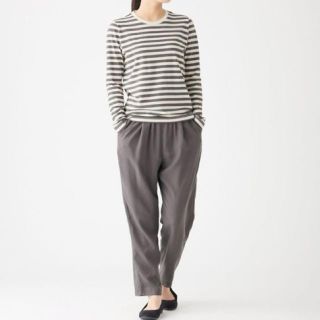 ムジルシリョウヒン(MUJI (無印良品))の無印良品/クルーネック長袖ボーダーTシャツ (カットソー(長袖/七分))