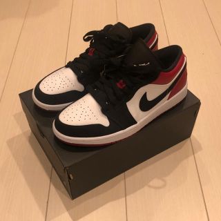 ナイキ(NIKE)のジョーダン1 LOW つま黒(スニーカー)