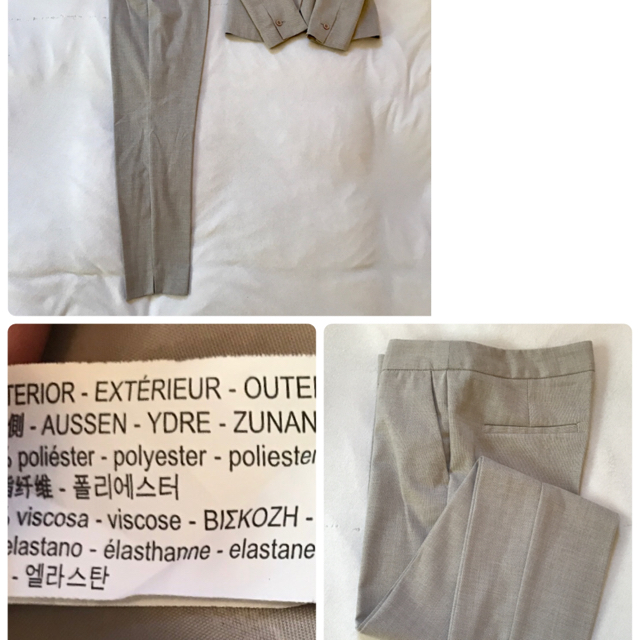 ZARA(ザラ)のZARA  ノーカラー　パンツスーツ　上下セット レディースのフォーマル/ドレス(スーツ)の商品写真