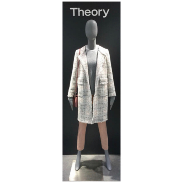 theory(セオリー)のTheory 18SS ツイードコート 定価7.5万円 レディースのジャケット/アウター(ロングコート)の商品写真