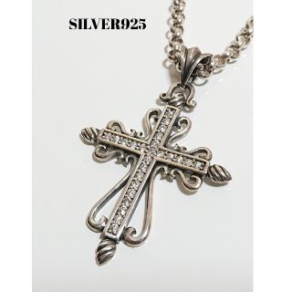 2695 SILVER925 ジルコニア トーチクロストップ シルバー925製 (ネックレス)