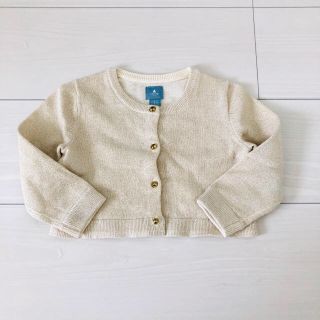 ベビーギャップ(babyGAP)の【美品】 babyGapラメショートカーディガン90cm(カーディガン)