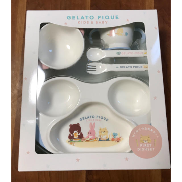 gelato pique(ジェラートピケ)の新品　ジェラートピケ　食器セット キッズ/ベビー/マタニティの授乳/お食事用品(離乳食器セット)の商品写真