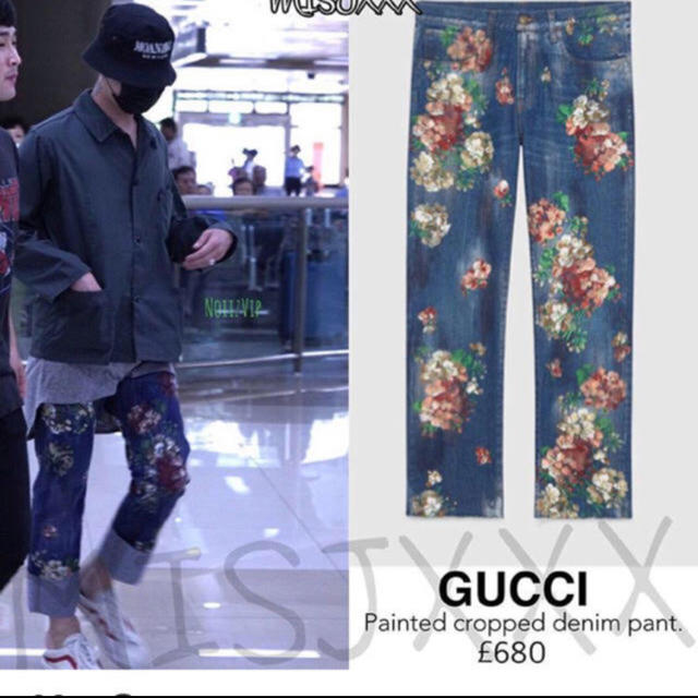 正規店仕入】 Gucci - g-dragon着用 gucci フラワーペイントデニムの