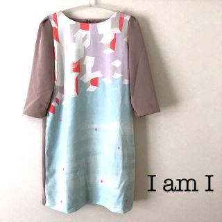 アイアムアイ(I am I)の＊美品＊ I am I アイアムアイ 水彩 ワンピース(ひざ丈ワンピース)