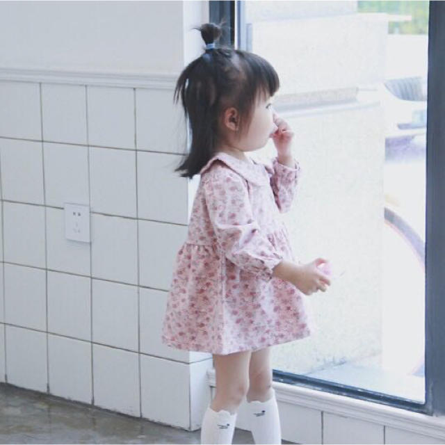 子供服☆♡花柄トップス ワンピース  新品☆♪♪ キッズ/ベビー/マタニティのキッズ服女の子用(90cm~)(ワンピース)の商品写真