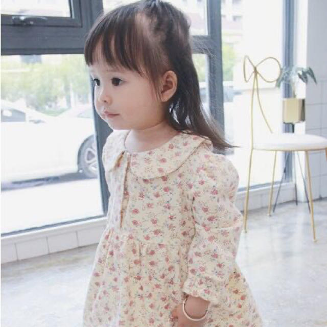 子供服☆♡花柄トップス ワンピース  新品☆♪♪ キッズ/ベビー/マタニティのキッズ服女の子用(90cm~)(ワンピース)の商品写真