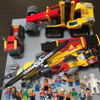 レゴ(Lego)の【今週値下げ】レゴLEGO 働く車(ジャンク)と働く人達24体(ジャンク)(知育玩具)