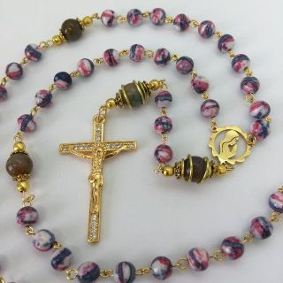 ロザリオ【１点限定】(65)ブラッドストーン＆レッドジャスパー Rosary