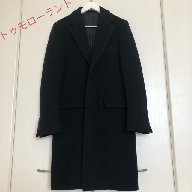 トゥモローランド チェスターコート ネイビー 美品 トゥモローランド チェスターコート ネイビー 美品