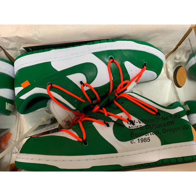 off-white NIKE DUNK LOW pine green 28cm