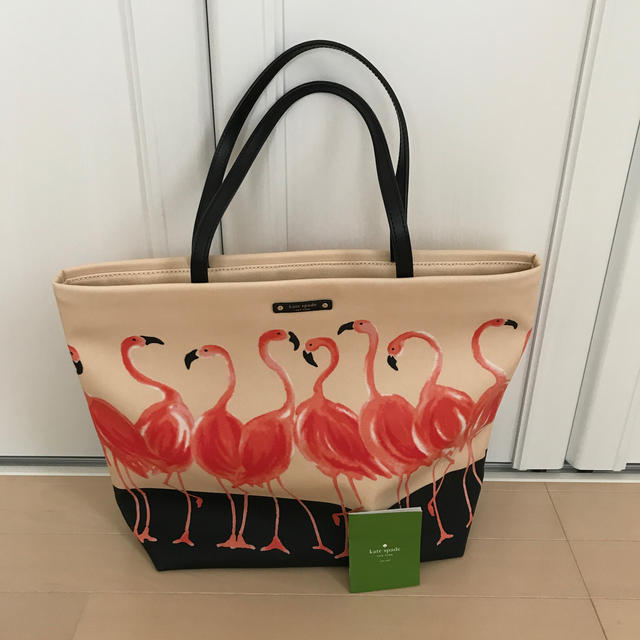 katespade ケイトスペードフラミンゴ レザートート