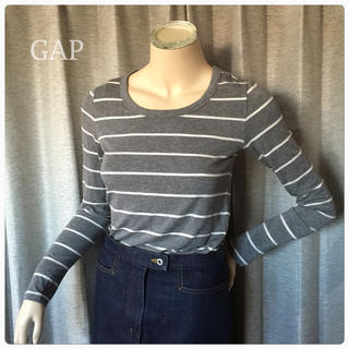 ギャップ(GAP)のGAP♡グレーボーダーロングTシャツ(Tシャツ(長袖/七分))