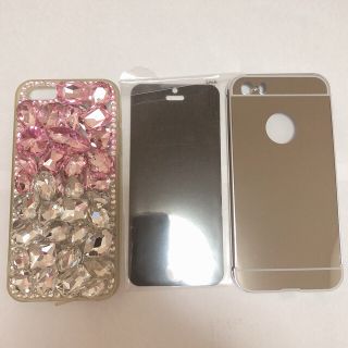 5s 5c カバー　新品未使用　保護フィルム　iPhone アイフォーン(iPhoneケース)