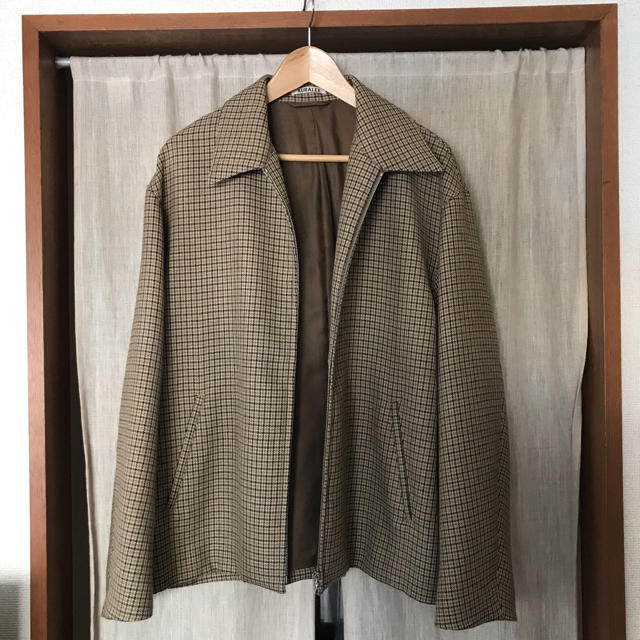 SALE／37%OFF】 AURALEE BLOUSON】 ZIP CHECK FACE 【DOUBLE ブルゾン