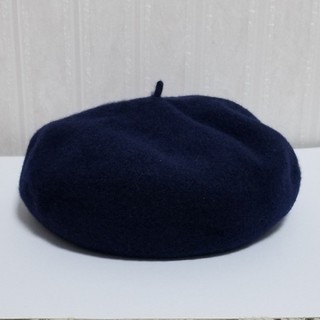 カシラ(CA4LA)のCA4LA ベレー帽　紺(ハンチング/ベレー帽)