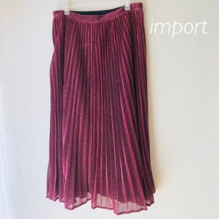 バーニーズニューヨーク(BARNEYS NEW YORK)のSALE【美品】import☆ミディ丈 プリーツスカート(ロングスカート)