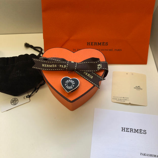 エルメス ツイリーリング HERMES ハート 黒 ツイリー リング