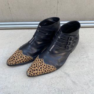 サンローラン(Saint Laurent)のサンローラン 14ss ハラコ切り替えブーツ(ブーツ)