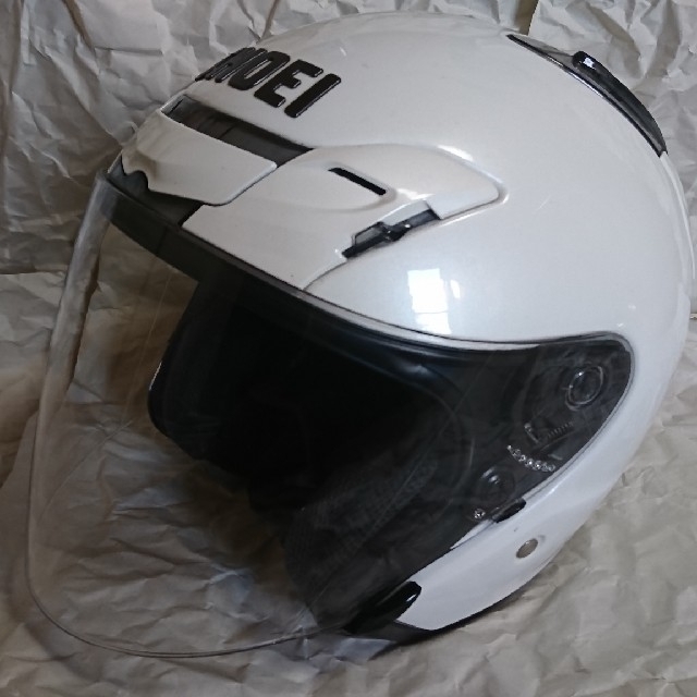 一流品 SHOEI JーFORCE Ⅲ パールホワイト Mサイズ ジェットヘル
