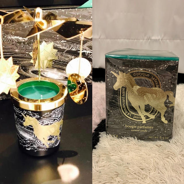 diptyque クリスマスキャンドル ユニコーン　緑　新品