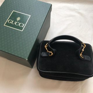 グッチ(Gucci)の【イーサン様専用】美品!GUCCI ホースビット バニティバッグ ブラック(ハンドバッグ)