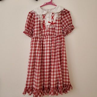 アンジェリックプリティー(Angelic Pretty)のゆめかわ ギンガムチェック アカ ワンピース(ひざ丈ワンピース)