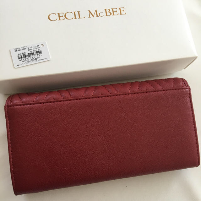 CECIL McBEE(セシルマクビー)のあやな様専用❣️箱なし❣️新品 セシルマクビー 長財布 ウォレット レッド 赤 レディースのファッション小物(財布)の商品写真