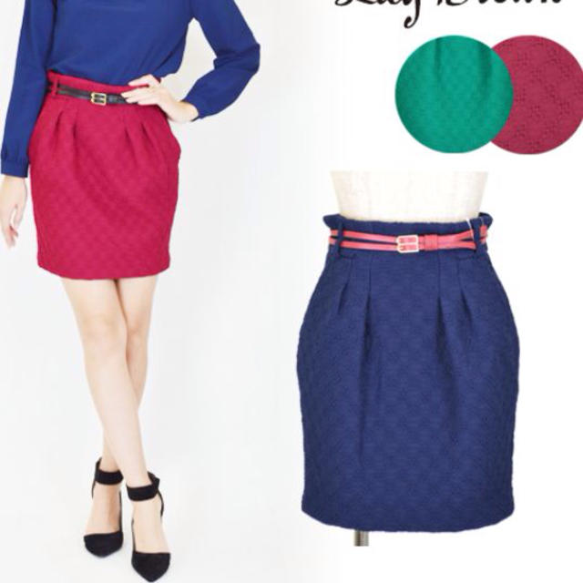 Lily Brown(リリーブラウン)のリリーブラウン  ベルト付スカート レディースのスカート(ミニスカート)の商品写真