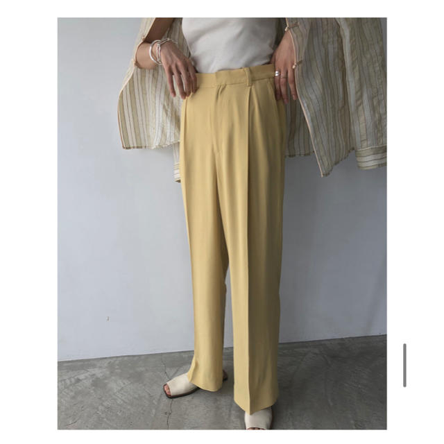 TODAYFUL Georgette Rough Trousers イエロー-