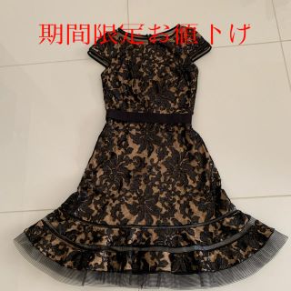 タダシショウジ(TADASHI SHOJI)のタダシショージ　スパンコールワンピース　ブラック　サイズ4(ミディアムドレス)