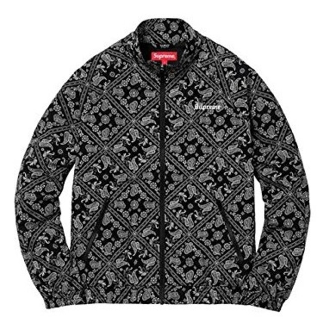 カラーブラック【新品Lサイズ】supreme bandana track jacket