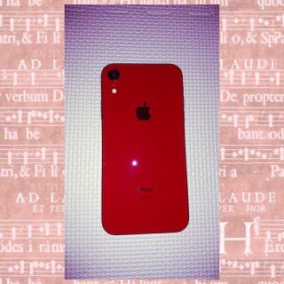 アイフォーン(iPhone)の美品 iPhone XR RED 64GB SIMフリー (simロック解除済)(スマートフォン本体)