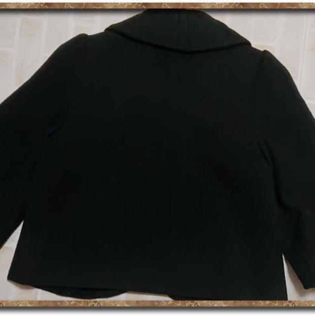 franche lippee(フランシュリッペ)のフランシュリッペ　ショート丈ウールコート　黒 レディースのジャケット/アウター(その他)の商品写真