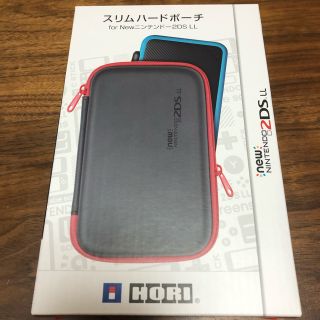 ニンテンドー2DS(ニンテンドー2DS)の【新品未開封】スリムハードポーチ Newニンテンドー2DSLL ブラック×レッド(その他)