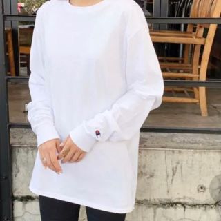 チャンピオン(Champion)のレディース チャンピオン スーパーオーバーサイズ コットン L/S Tシャツ(Tシャツ(長袖/七分))