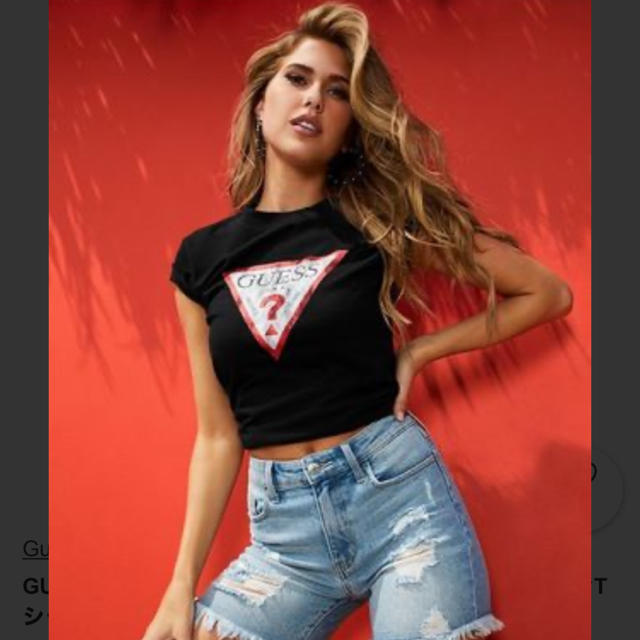 GUESS(ゲス)のGUESS ショート丈 1度着用 レディースのトップス(Tシャツ(半袖/袖なし))の商品写真