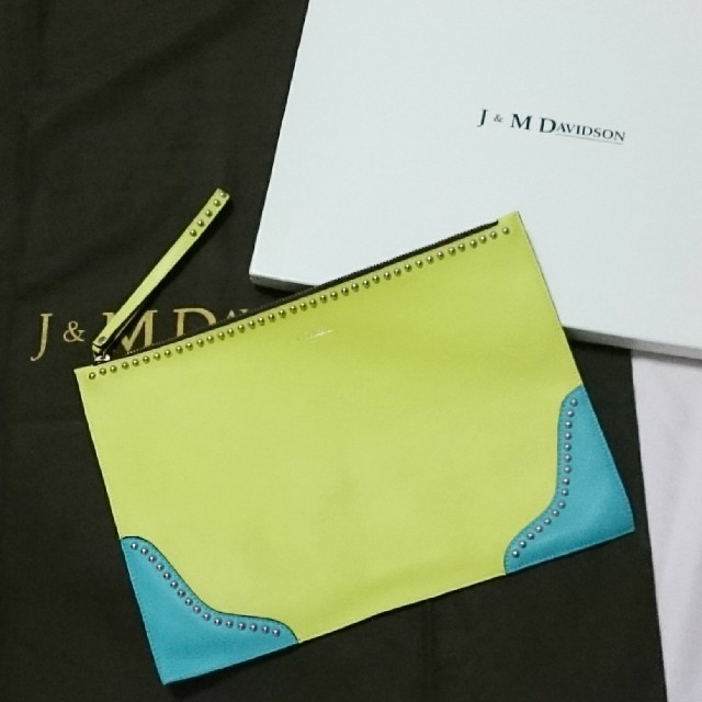 J&M DAVIDSON Drawer クラッチバッグ イエロー