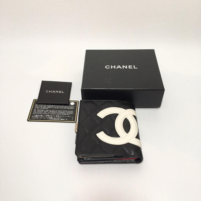 グランドセール CHANEL - シャネル 二つ折りがま口財布 カンボンライン