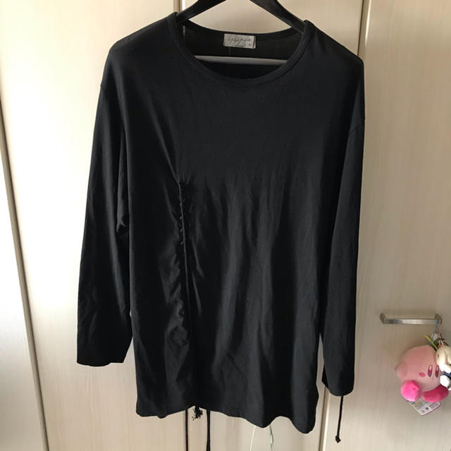 19ss yohji yamamoto 紐通し丸首長袖シャツ - Tシャツ/カットソー(七分 ...