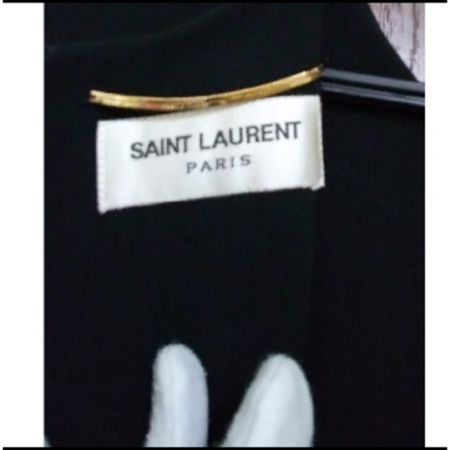 Saint Laurent(サンローラン)の新品同様 サンローランパリ Saint Laurent ワンピース ブラック レディースのワンピース(ひざ丈ワンピース)の商品写真