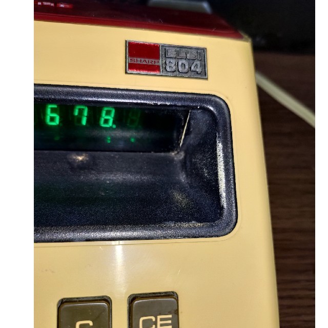 昭和レトロ 電卓 稼働品 シャープ電光掲示電卓 ELSI-804 EL-804