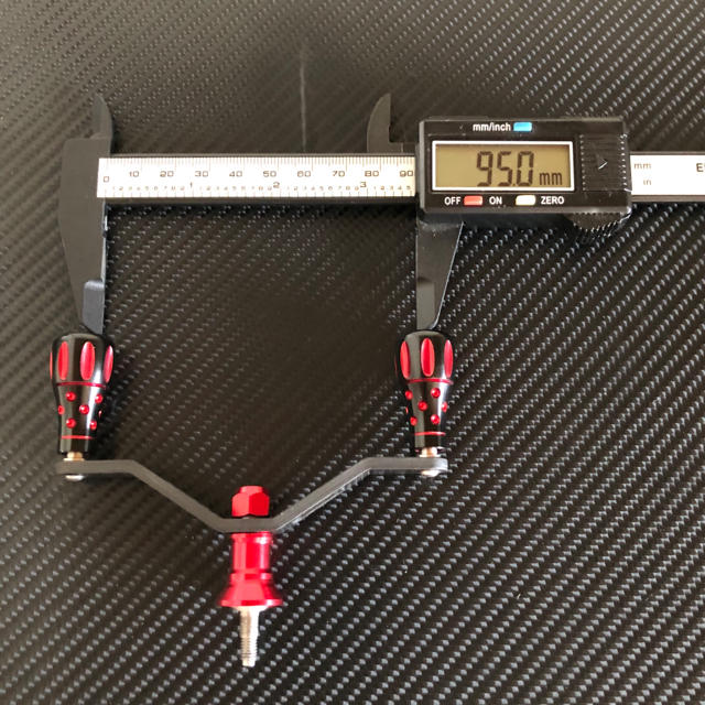 シマノ用スピニングリールカーボンダブルハンドル アルミハンドルノブセット