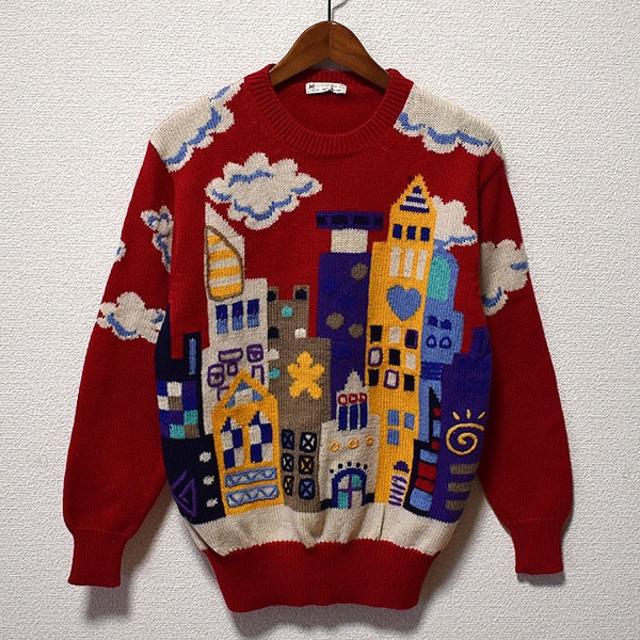 NARUMIYA INTERNATIONAL(ナルミヤ インターナショナル)のナルミヤ インターナショナル 80sレトロ クルーネックニットセーター レディースのトップス(ニット/セーター)の商品写真