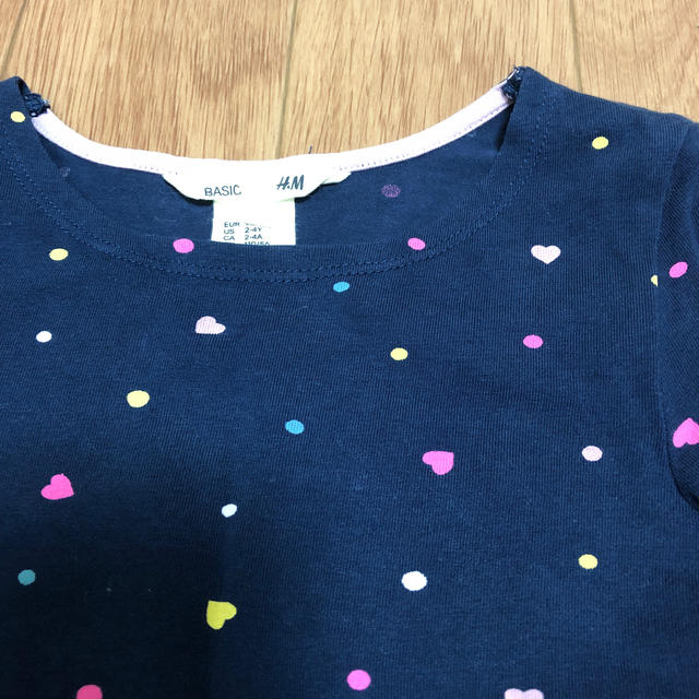 H&M(エイチアンドエム)のH&M 長袖ワンピース　100サイズ キッズ/ベビー/マタニティのキッズ服女の子用(90cm~)(ワンピース)の商品写真